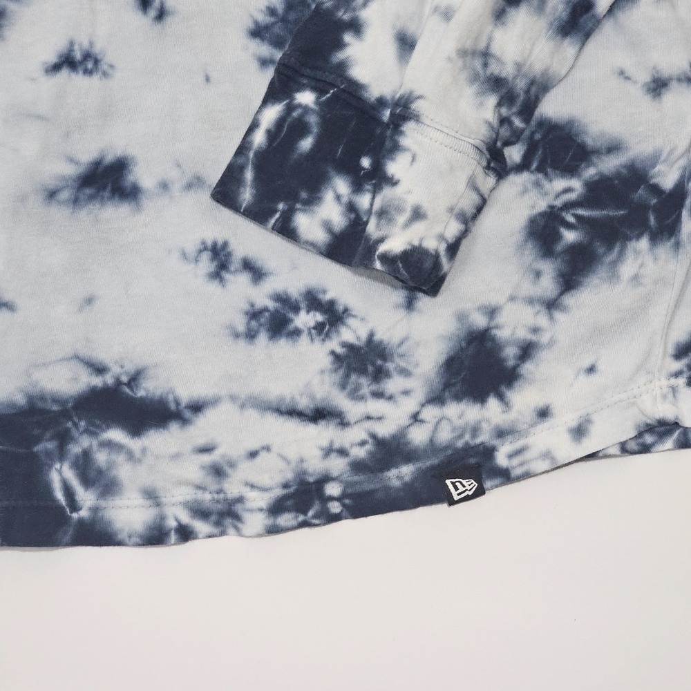 Atlanta Braves Women's T-shirt  Sz L New Era  Tie-dye Long Sleeve Blue/white - Picture 5 of 8